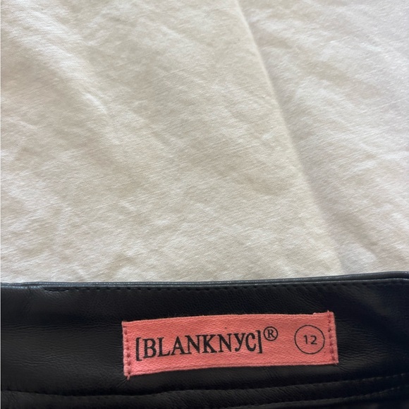 Blank NYC Black Faux Leather Mini Skirt - Picture 2 of 3